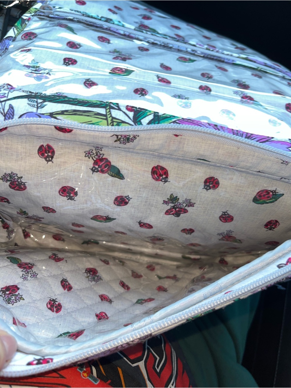 Vera Bradley Floral Quilted Travel Bag - Lavender Meadows - Picture 7 of 7